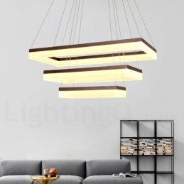Wi-Fi Smart Dimbare 3-laags moderne, eigentijdse stijl hanglamp voor thuis
