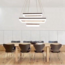 Wi-Fi Smart Dimbare 3-laags moderne, eigentijdse stijl hanglamp voor thuis