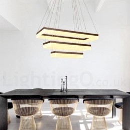 Wi-Fi Smart Dimbare 3-laags moderne, eigentijdse stijl hanglamp voor thuis
