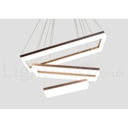 Wi-Fi Smart Dimbare 3-laags moderne, eigentijdse stijl hanglamp voor thuis