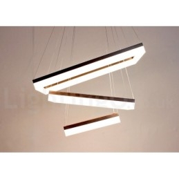 Wi-Fi Smart Dimbare 3-laags moderne, eigentijdse stijl hanglamp voor thuis