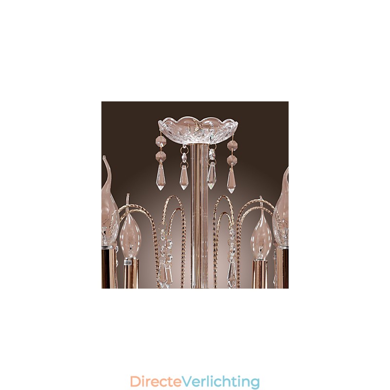 Elegante kristallen kroonluchter met 9 lampen