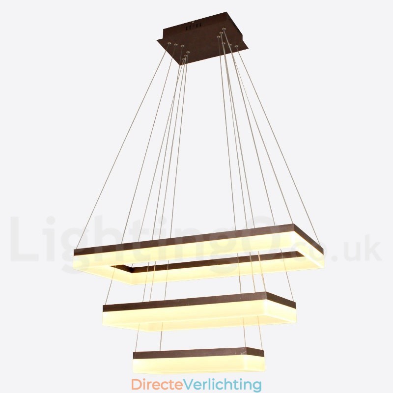 Wi-Fi Smart Dimbare 3-laags moderne, eigentijdse stijl hanglamp voor thuis