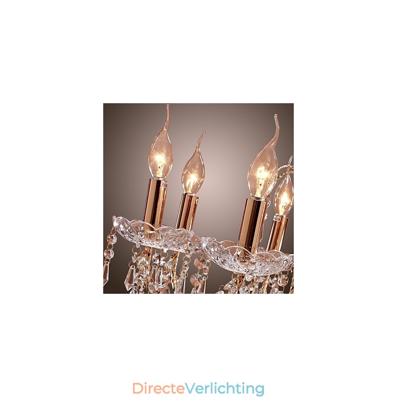Elegante kristallen kroonluchter met 9 lampen