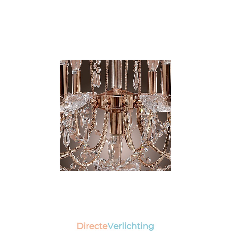 Elegante kristallen kroonluchter met 9 lampen