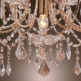 Elegante kristallen kroonluchter met 9 lampen