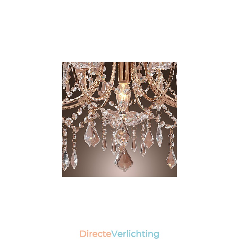 Elegante kristallen kroonluchter met 9 lampen