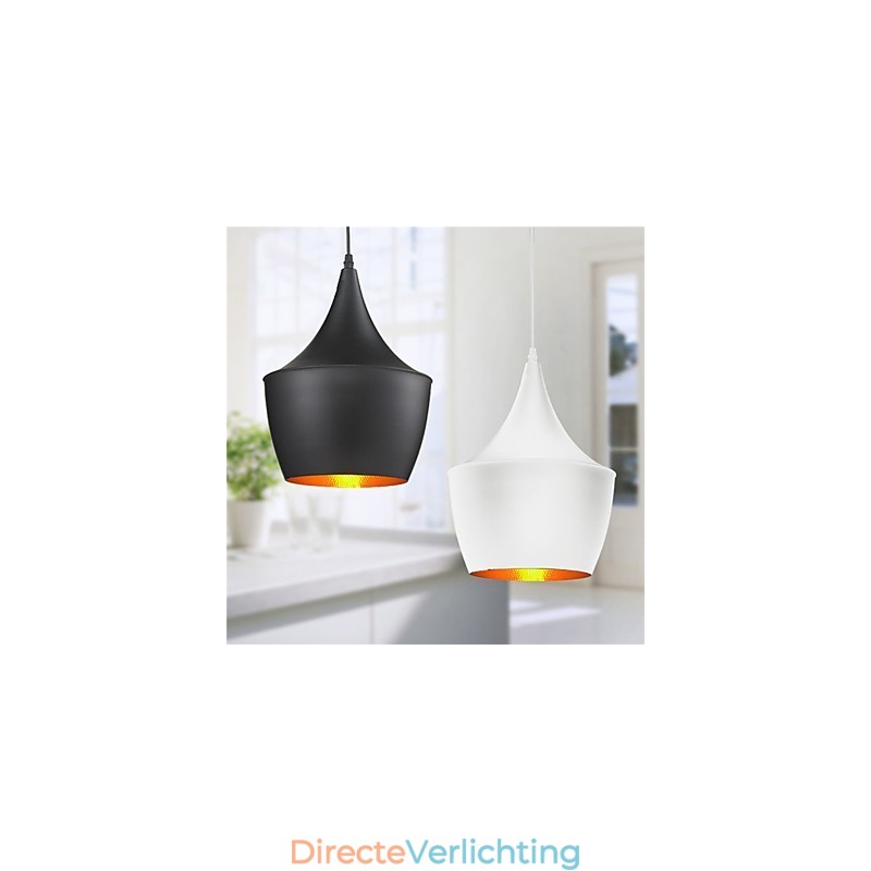 Hanglamp Retro Vintage Tom Dixon Design Zwart Wit Type Café hanglampen