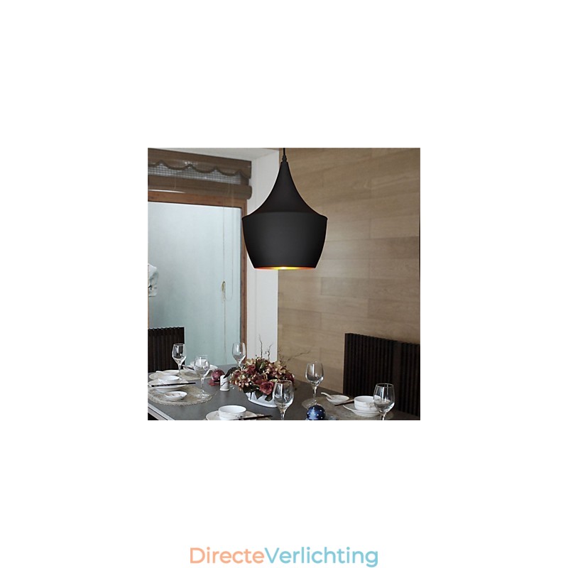 Hanglamp Retro Vintage Tom Dixon Design Zwart Wit Type Café hanglampen