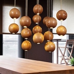 Hanglampen Mini Stijl Lantaarn Hout Bamboe