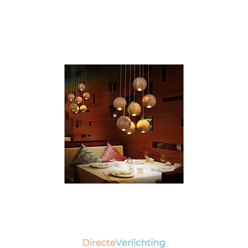 Hanglampen Mini Stijl Lantaarn Hout Bamboe