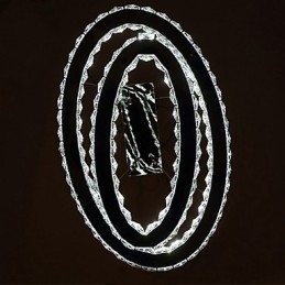 Moderne kristallen hanglamp met ovale dubbele ring voor