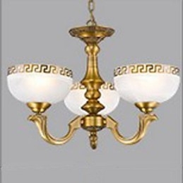 Volledig koperen lamp Marmeren eetkamer Originele moderne koperen kroonluchter