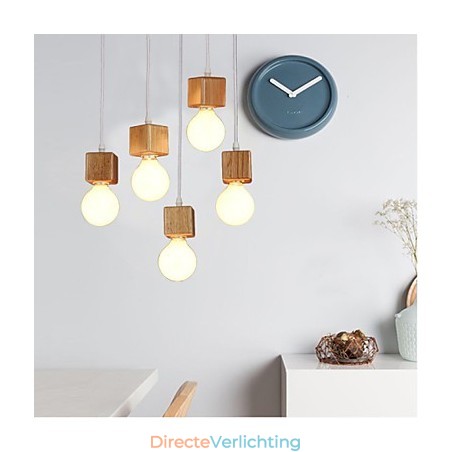 Nordic massief houten vierkante lampenhouder zittende hanglamp lamp licht Nordic massief houten vierkante lampenhouder zittende hanglamp lamp licht