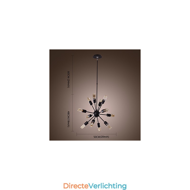 Avant Garde IJzeren Kroonluchter met 12 Lampen