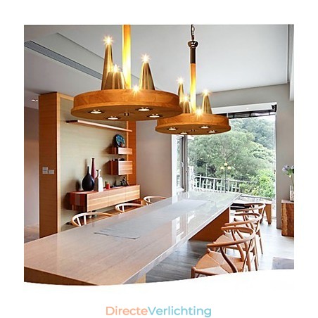 Amerikaanse warme stijlvolle massief houten hanglamp