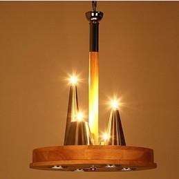 Amerikaanse warme stijlvolle massief houten hanglamp