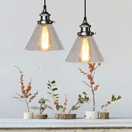 Traditionele klassieke vintage retro landelijke globe hanglamp