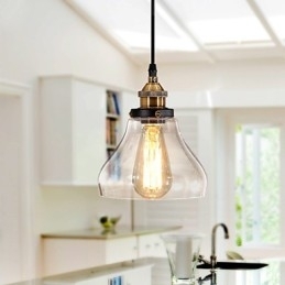 Traditionele klassieke vintage retro landelijke globe hanglamp