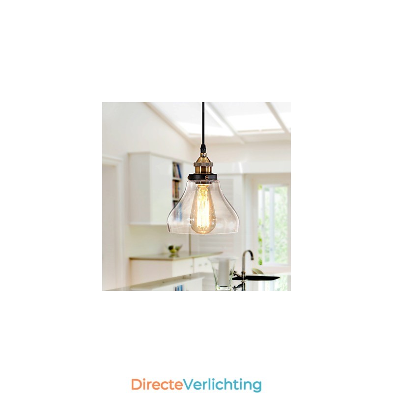 Traditionele klassieke vintage retro landelijke globe hanglamp