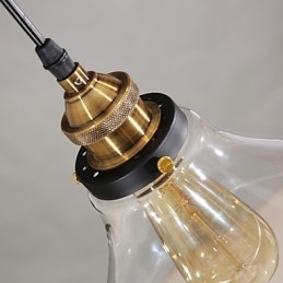Traditionele klassieke vintage retro landelijke globe hanglamp
