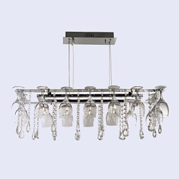 Moderne, eigentijdse, traditionele, klassieke, kristallen, chromen, metalen hanglamp