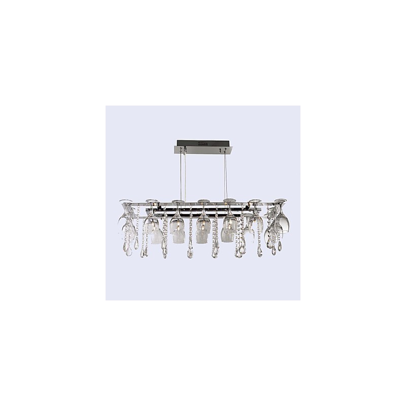 Moderne, eigentijdse, traditionele, klassieke, kristallen, chromen, metalen hanglamp