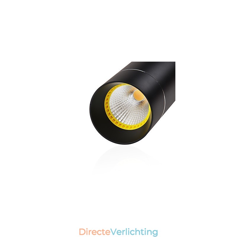 1-lichts mini hanglamp zwart geanodiseerd met aluminium