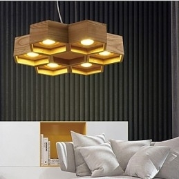 Hanglampen Landelijk Hout Bamboe