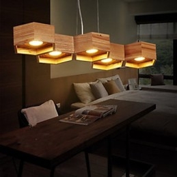 Hanglampen Landelijk Hout Bamboe