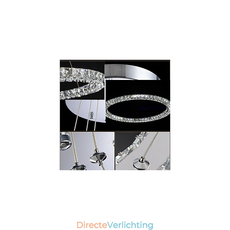 Kristallen hanglamp moderne enkele D40CM drie zijden K9 kristal binnen plafondlampen lampen armaturen