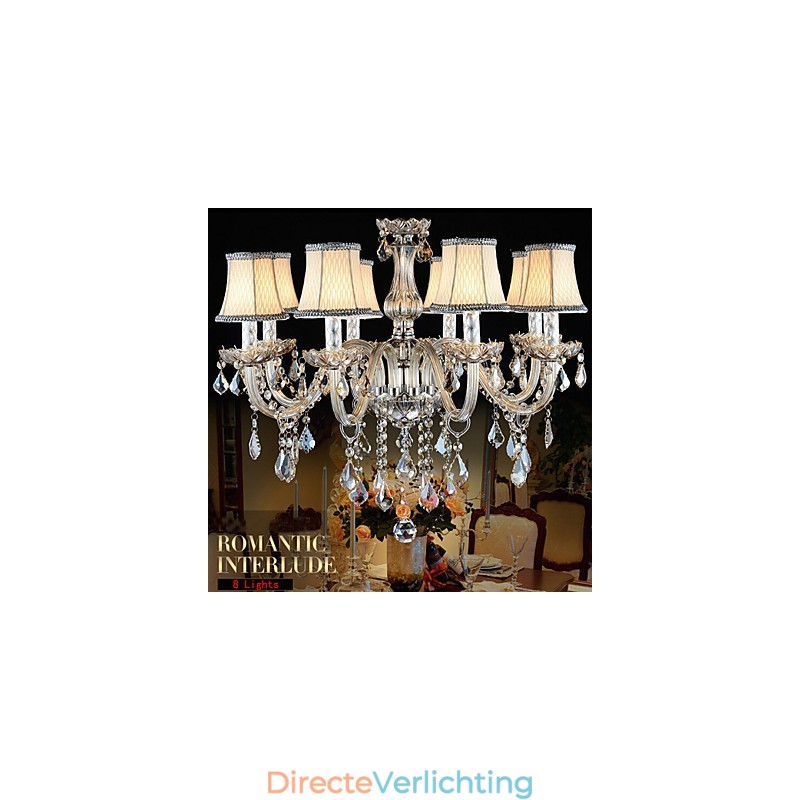 Grote kristallen kroonluchter 8 armen luxe kristallen licht mode kroonluchter kristallen licht
