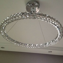 Kristallen hanglamp moderne enkele D40CM drie zijden K9 kristal binnen plafondlampen lampen armaturen