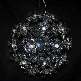 Moderne eigentijdse chromen kristallen hanglamp