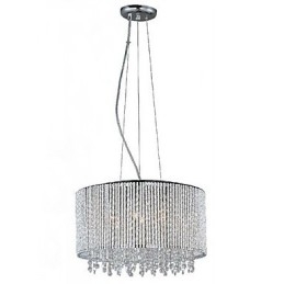 Kristallen hanglamp met 7 lampen in cilindervorm
