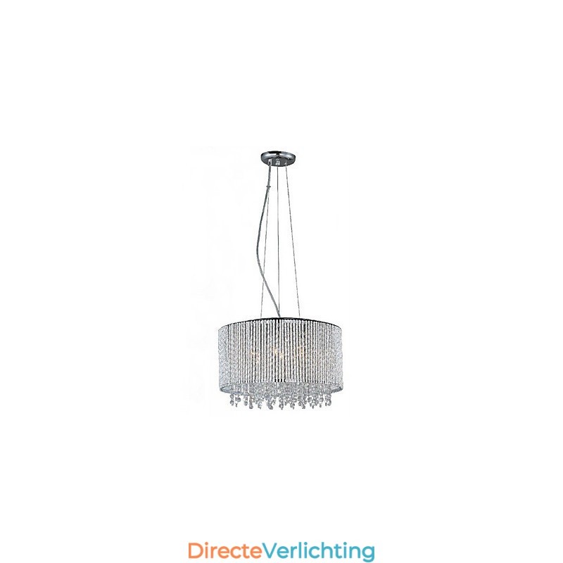 Kristallen hanglamp met 7 lampen in cilindervorm