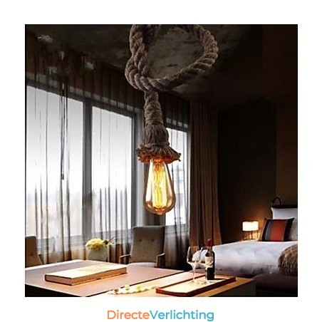 Creatieve kroonluchter van henneptouw Creatieve kroonluchter van henneptouw