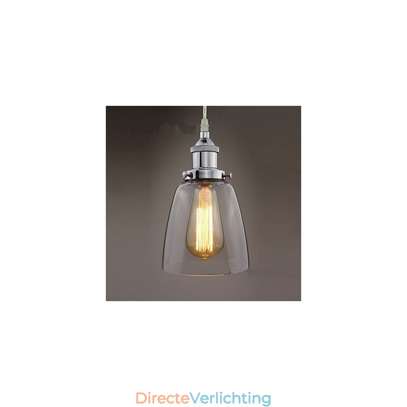 Moderne Chromen Glazen Vintage Industriële Retro Fitting Edison Hanglamp Café Porch Light
