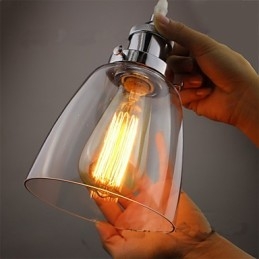 Moderne Chromen Glazen Vintage Industriële Retro Fitting Edison Hanglamp Café Porch Light