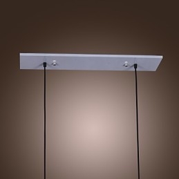 Moderne glazen hanglamp met 2 lampen in transparant flesontwerp
