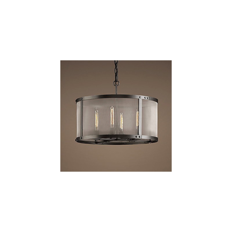 4-lichts hanglamp met transparante kap