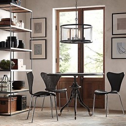 4-lichts hanglamp met transparante kap