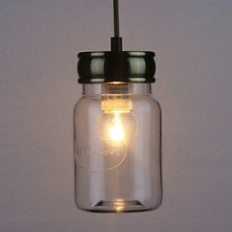 Landelijke gegalvaniseerde glazen hanglamp garage