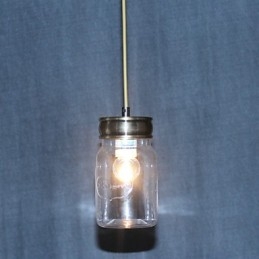 Landelijke gegalvaniseerde glazen hanglamp garage