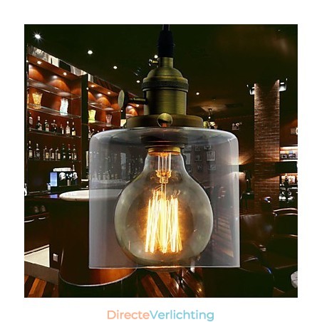Glazen messing retro vintage industriële kunst café garage hanglamp Glazen messing retro vintage industriële kunst café garage hanglamp