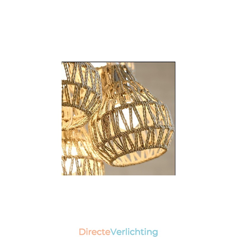 Cage Rope Creatieve RETRO Kunst 5 Hoofd Kroonluchter