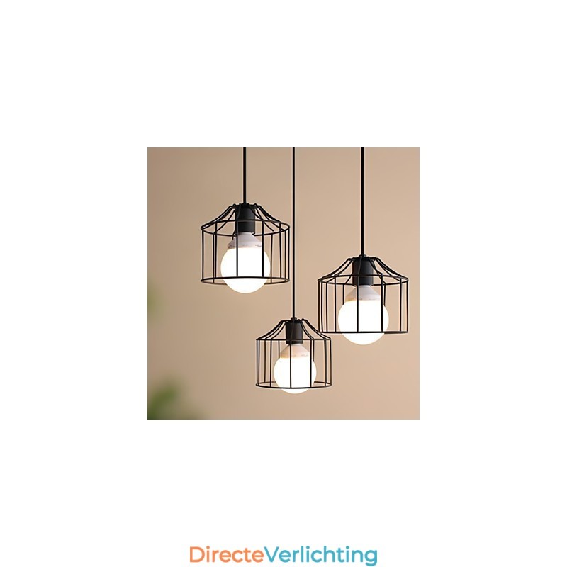 1 lampen landelijke metalen hanglamp