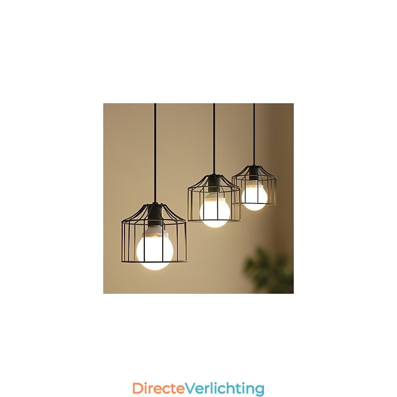 1 lampen landelijke metalen hanglamp