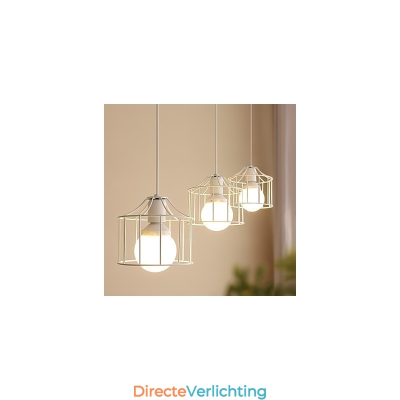 1 lampen landelijke metalen hanglamp