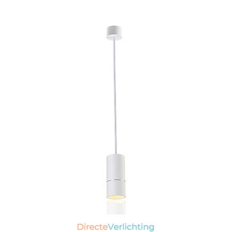 GE 05032 8W 136mm 1-lichts mini hanglamp gepoedercoat wit met aluminium GE 05032 8W 136mm 1-lichts mini hanglamp gepoedercoat wit met aluminium